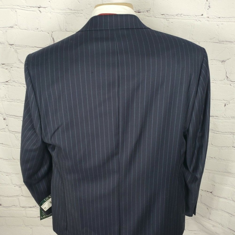 Lauren Ralph Lauren Men's Size 42 S Navy Striped UltraFlex Suit Blazer Jacket - Picture 7 of 12